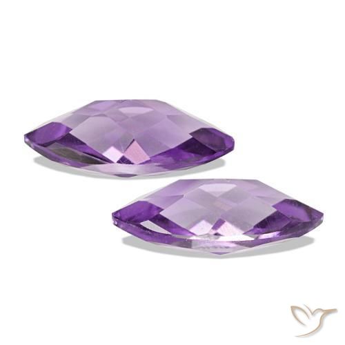 Gemas de Amatista Violeta medio natural de 1.02 ct, Marquesa, VVS-VS