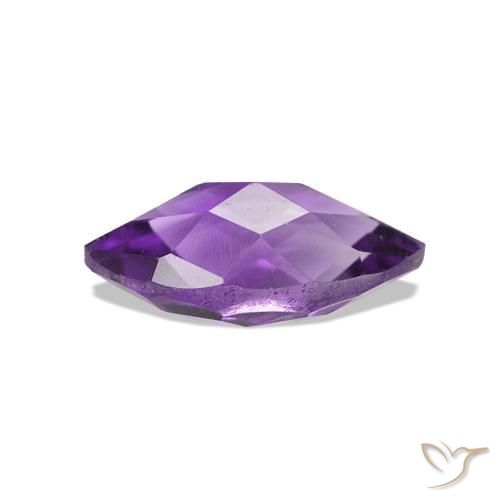 Amatista Violeta medio natural de 0.65 ct, Marquesa, VVS