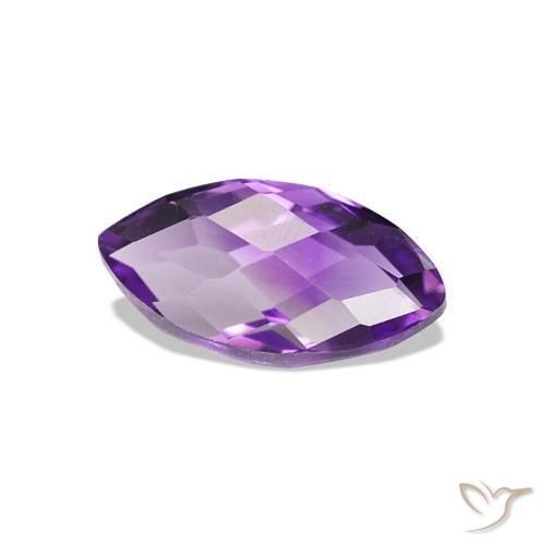 Amatista Violeta intenso natural de 0.66 ct, Marquesa, VVS