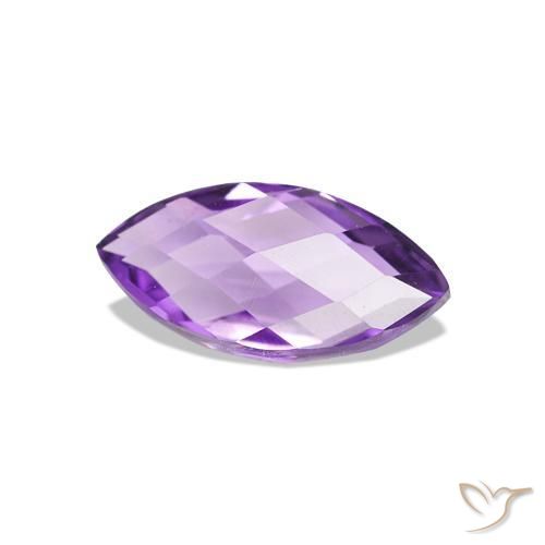 Amatista Violeta medio natural de 0.59 ct, Marquesa, VVS