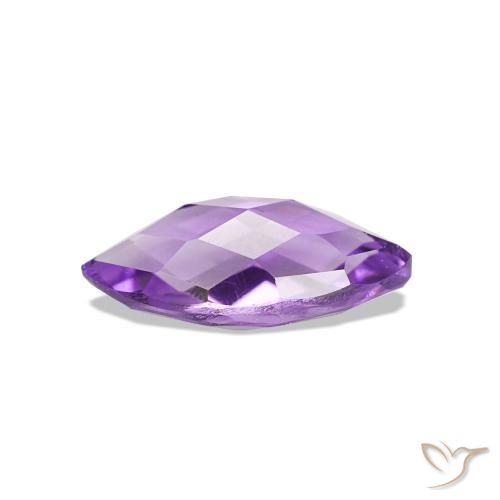 Amatista Violeta medio natural de 0.59 ct, Marquesa, VVS