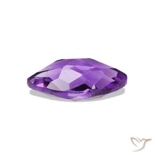 Amatista Violeta medio natural de 0.67 ct, Marquesa, VVS
