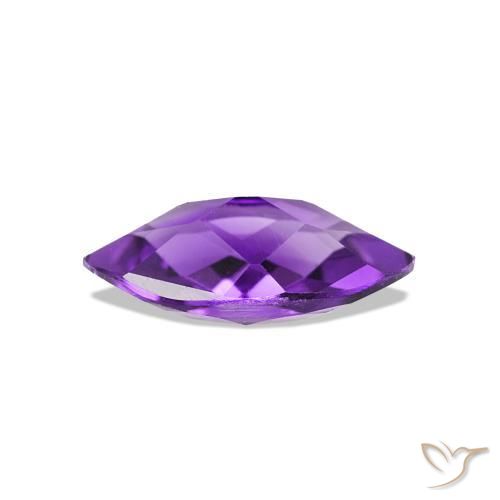 Amatista Violeta medio natural de 0.54 ct, Marquesa, VVS