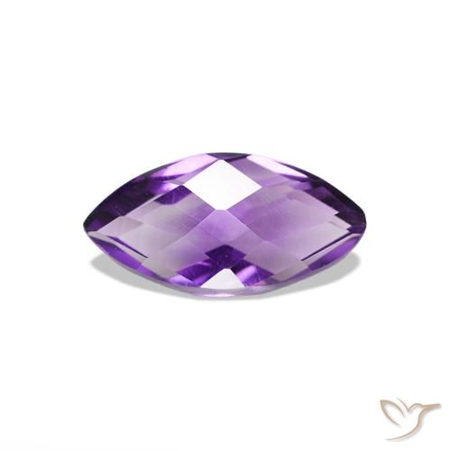 Amatista Violeta intenso natural de 0.53 ct, Marquesa, VS-SI