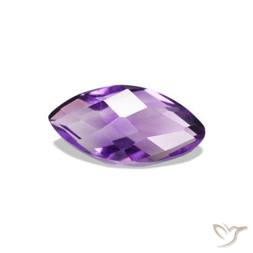 Amatista Violeta intenso natural de 0.53 ct, Marquesa, VS-SI