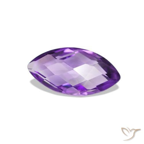 Amatista Violeta intenso natural de 0.58 ct, Marquesa, VVS-VS