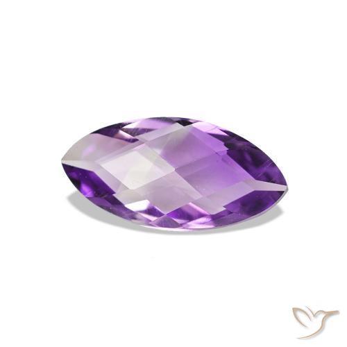 Amatista Violeta medio natural de 0.51 ct, Marquesa, VVS-VS