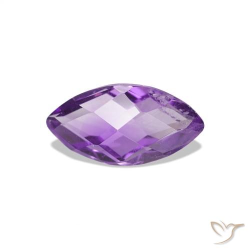 Amatista Violeta medio natural de 0.56 ct, Marquesa, VS
