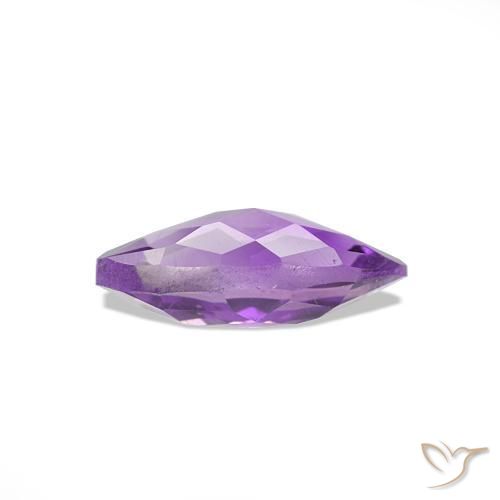 Amatista Violeta rosáceo oscuro natural de 0.55 ct, Marquesa, VS