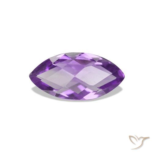 Amatista Violeta oscuro natural de 0.62 ct, Marquesa, VVS