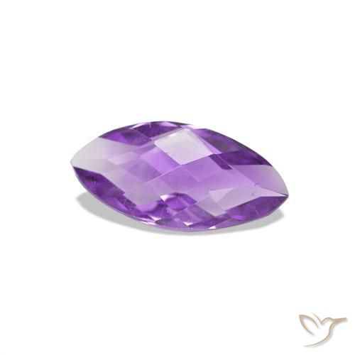 Amatista Medium Dark-Violet natural de 0.48 ct, Marquesa, VVS