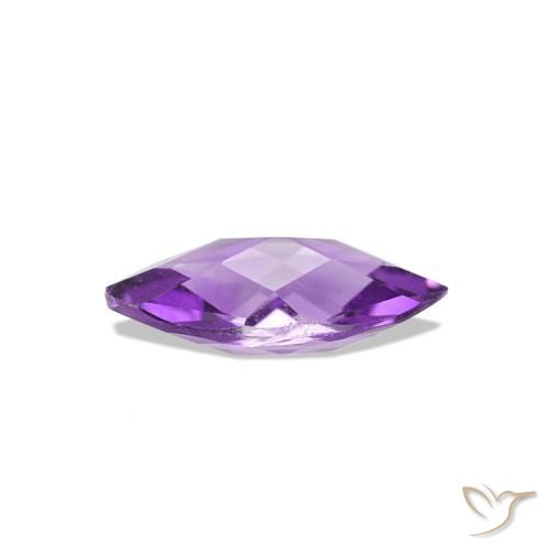 Amatista Medium Dark-Violet natural de 0.48 ct, Marquesa, VVS