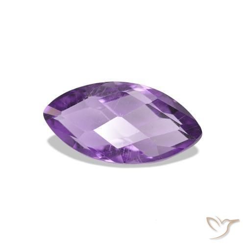 Amatista Violeta púrpura natural de 0.62 ct, Marquesa, VVS-VS