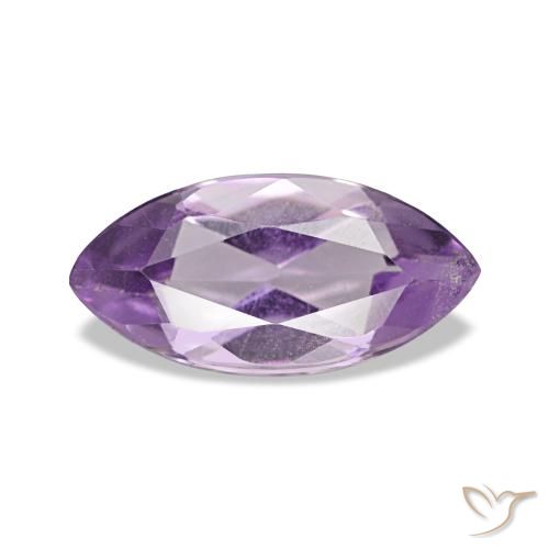Amatista Violeta medio claro natural de 0.91 ct, Marquesa, VS