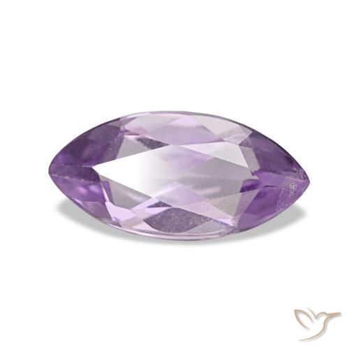 Amatista Violeta medio claro natural de 0.91 ct, Marquesa, VS