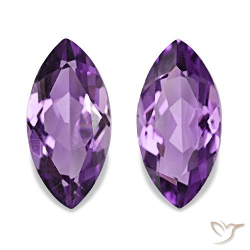 Gemas de Amatista Rosado-violeta medio natural de 1.92 ct, Marquesa, VS