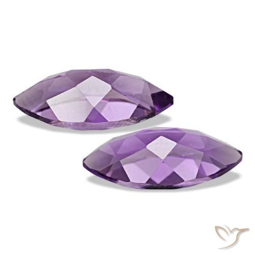 Gemas de Amatista Rosado-violeta medio natural de 1.92 ct, Marquesa, VS