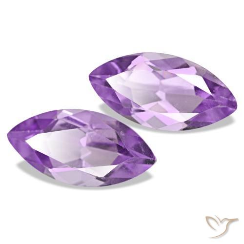 Gemas de Amatista Violeta medio natural de 1.94 ct, Marquesa, VS