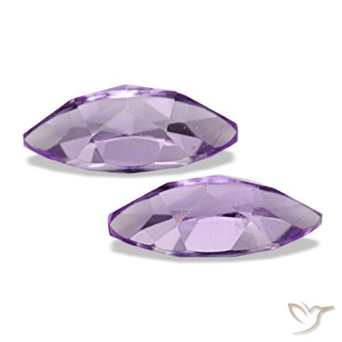 Gemas de Amatista Violeta medio natural de 1.94 ct, Marquesa, VS
