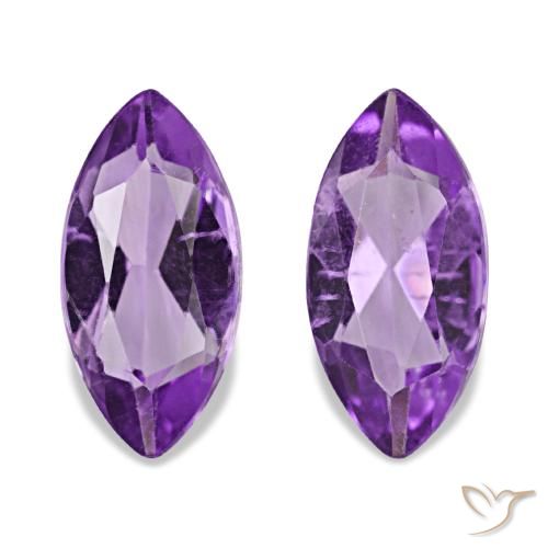 Gemas de Amatista Violeta rosado natural de 1.74 ct, Marquesa, VVS-VS