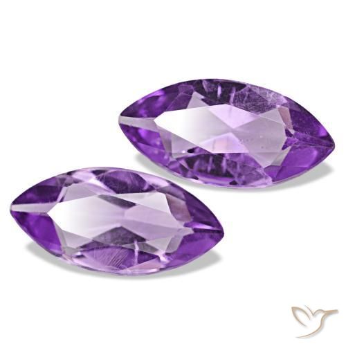 Gemas de Amatista Violeta rosado natural de 1.74 ct, Marquesa, VVS-VS
