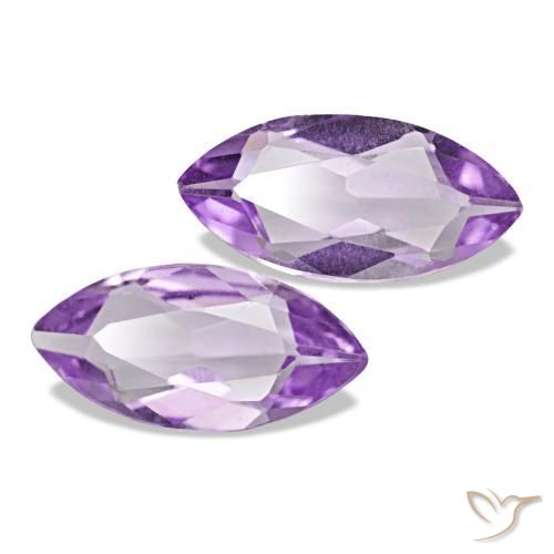 Gemas de Amatista Violeta rosado natural de 1.56 ct, Marquesa, VVS-VS