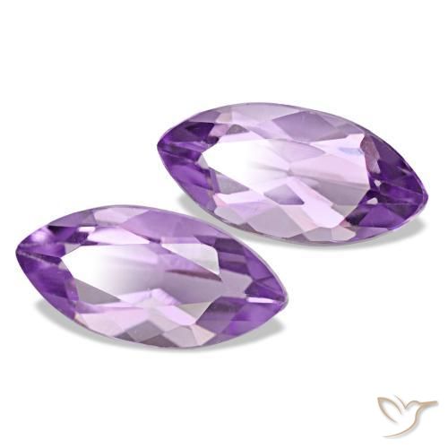 Gemas de Amatista Violeta berenjena natural de 2.25 ct, Marquesa, VVS-VS