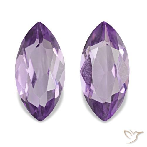 Gemas de Amatista Violeta medio natural de 1.94 ct, Marquesa, VVS-VS