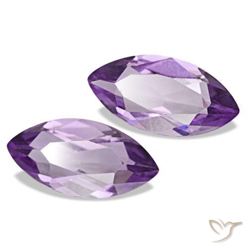 Gemas de Amatista Violeta medio natural de 1.94 ct, Marquesa, VVS-VS