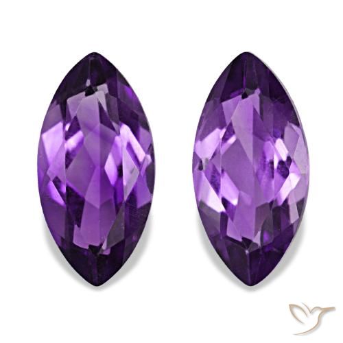 Gemas de Amatista Violeta vívido natural de 2.04 ct, Marquesa, VS
