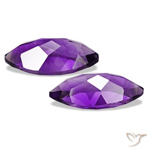 Gemas de Amatista Violeta vívido natural de 2.04 ct, Marquesa, VS