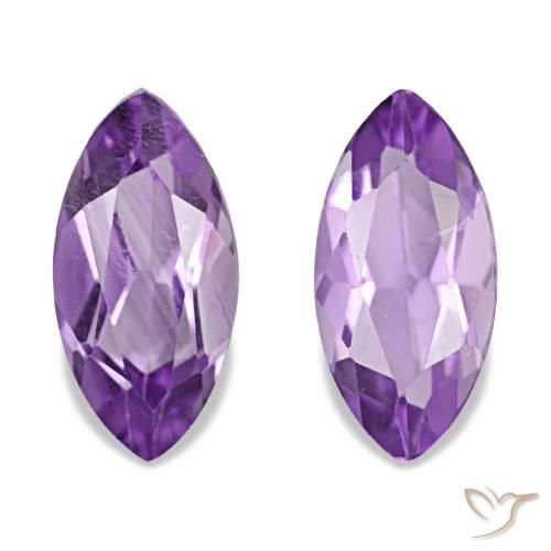Gemas de Amatista Violeta medio natural de 2.16 ct, Marquesa, VS
