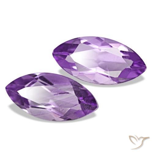 Gemas de Amatista Violeta medio natural de 2.16 ct, Marquesa, VS