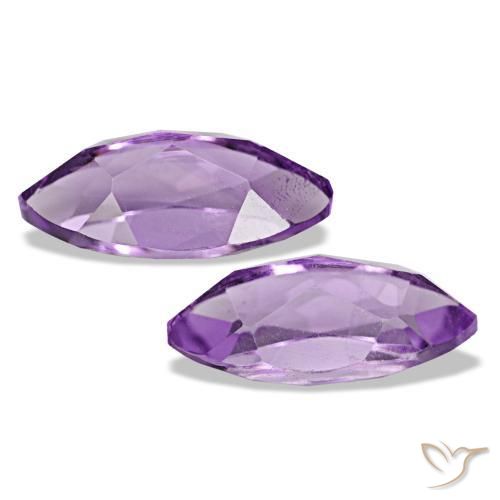 Gemas de Amatista Violeta medio natural de 2.16 ct, Marquesa, VS