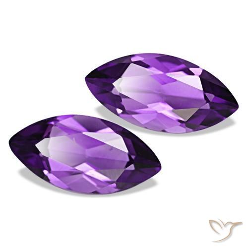 Gemas de Amatista Violeta vívido natural de 1.97 ct, Marquesa, VS