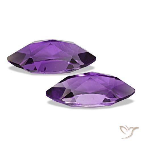 Gemas de Amatista Violeta vívido natural de 1.97 ct, Marquesa, VS