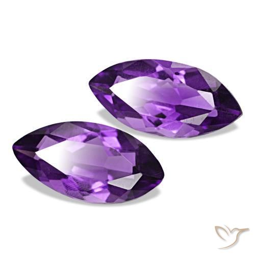 Gemas de Amatista Violeta intenso natural de 1.71 ct, Marquesa, VS