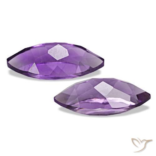 Gemas de Amatista Violeta vívido natural de 1.96 ct, Marquesa, VS
