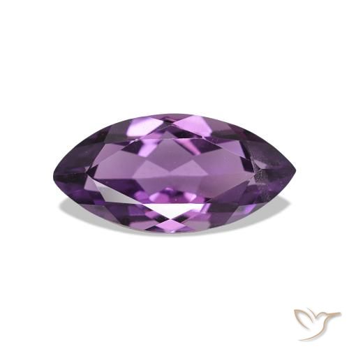 Amatista Violeta medio natural de 1.02 ct, Marquesa, VVS-VS