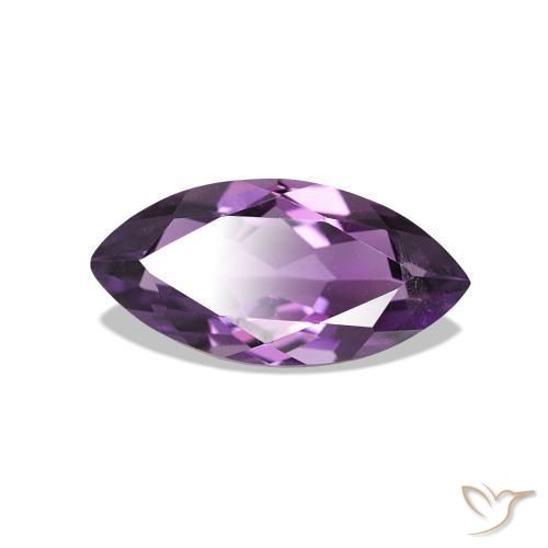 Amatista Violeta medio natural de 1.02 ct, Marquesa, VVS-VS