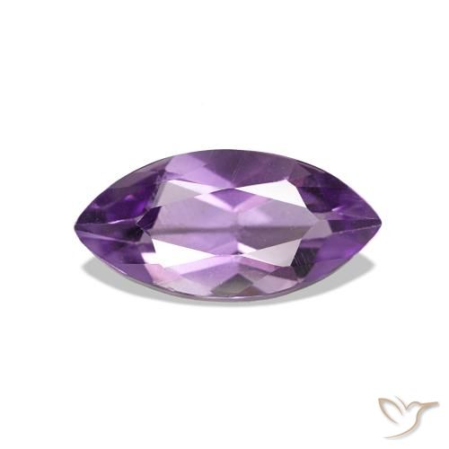 Amatista Violeta medio natural de 1.06 ct, Marquesa, VVS-VS