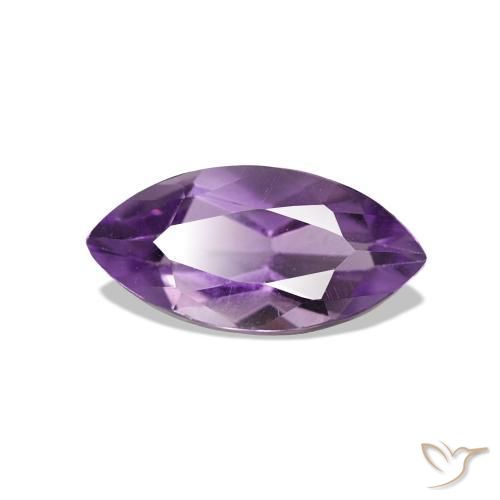 Amatista Violeta medio natural de 1.06 ct, Marquesa, VVS-VS