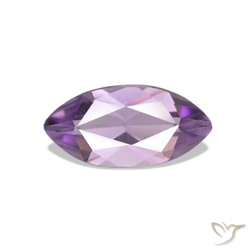 Amatista violeta natural de 0,93 ct, marquesa, VVS