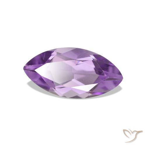 Amatista Violeta púrpura medio natural de 1.02 ct, Marquesa, VVS-VS