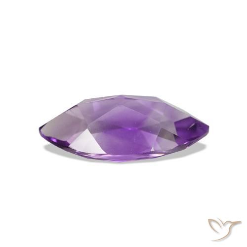 Amatista Rosado-violeta medio natural de 0.96 ct, Marquesa, VVS-VS