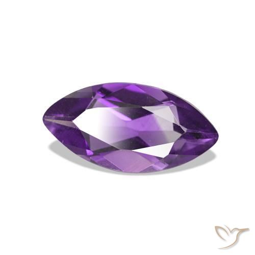 Amatista Violeta medio natural de 0.94 ct, Marquesa, VVS-VS