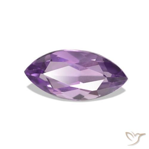 Amatista Violeta medio natural de 0.98 ct, Marquesa, VVS-VS