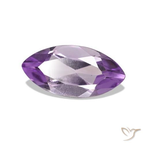 Amatista Violeta medio natural de 0.95 ct, Marquesa, VVS-VS