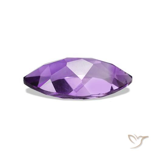 Amatista Violeta medio natural de 0.90 ct, Marquesa, VVS-VS