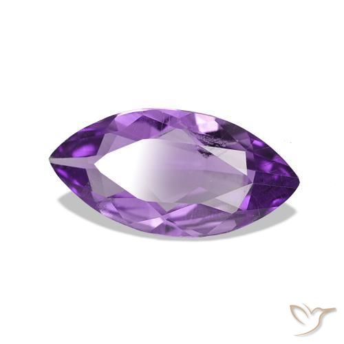 Amatista Rosado-violeta medio natural de 0.71 ct, Marquesa, VS